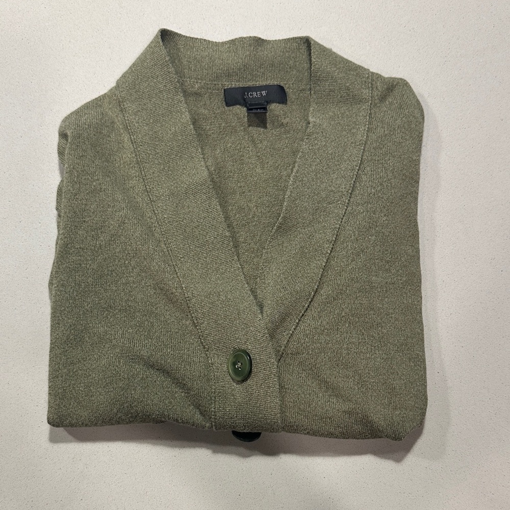 J. Crew women’s Cardigan in Olive